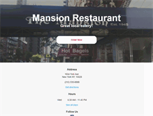 Tablet Screenshot of mansionrestaurantnewyork.com